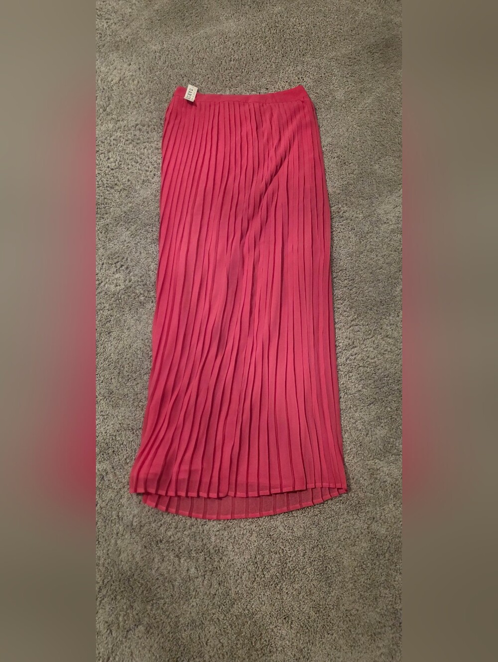 Sabine Pleated Maxi Skirt in Coral Pink